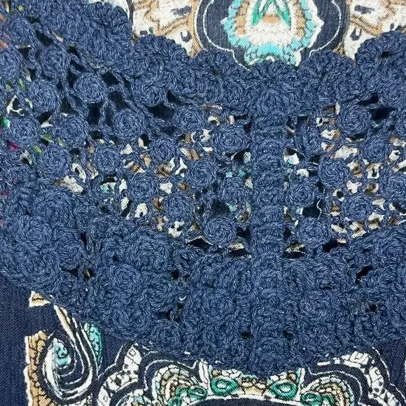 Bila Women Sleeveless dress Boho Beach Paisley Size M embroidered multicolor - Picture 6 of 11